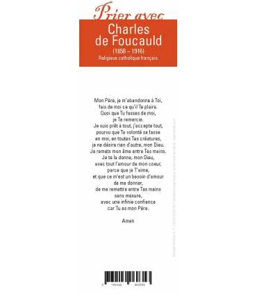 Lot de 10 Signets "Prier avec" Charles de Foucauld