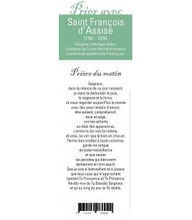 Lot de 10 Signets "Prier avec" Saint François d'Assise