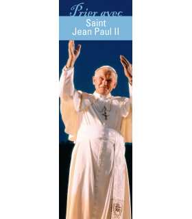Lot de 10 Signets "Prier avec" Saint Jean Paul II