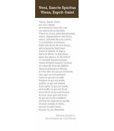 Signet Veni, Sancte Spiritus. Viens, Esprit-Saint