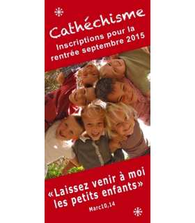 Lot de Flyers personnalisables "Inscription au cathéchisme " (FP15-0038)